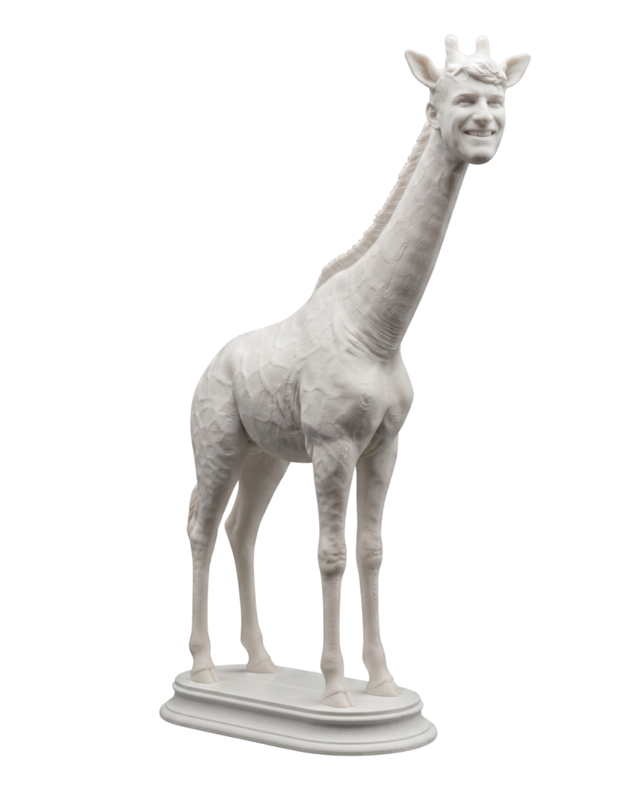 Giraffe mit personalisiertem Kopf